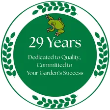 Ki-Carma seal: 29 years — dedicated to quality, committed to your garden's success